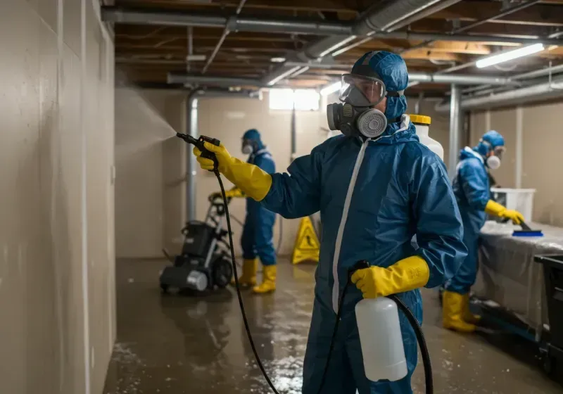 Basement Sanitization and Antimicrobial Treatment process in Hazel Green, AL