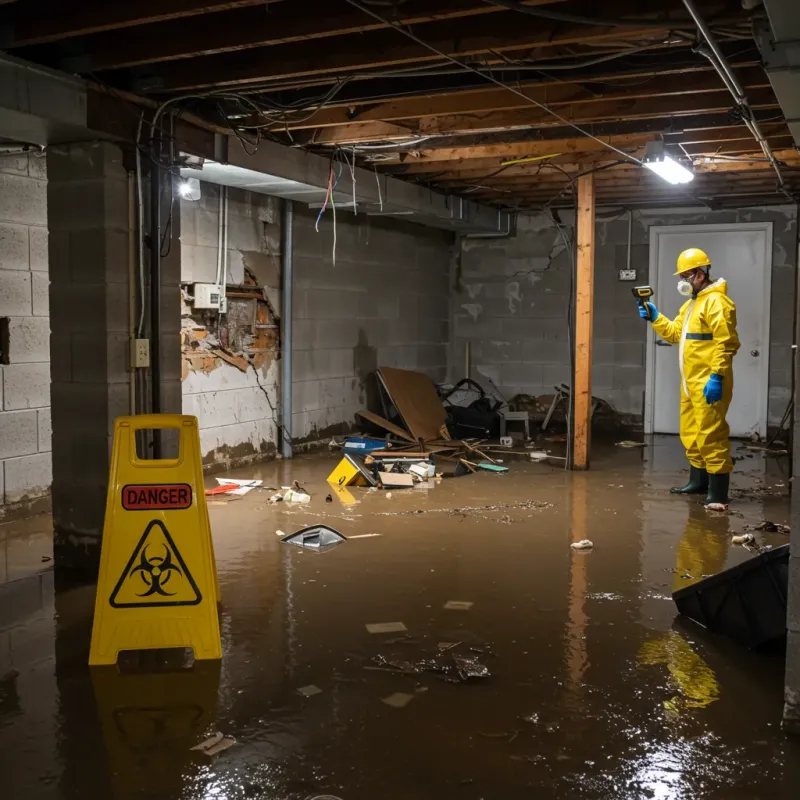 Flooded Basement Electrical Hazard in Hazel Green, AL Property